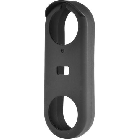 Custodia protettiva in silicone per campanelli Nest Hello (nera) - Protezione completa per la funzione di visione notturna (1/2)