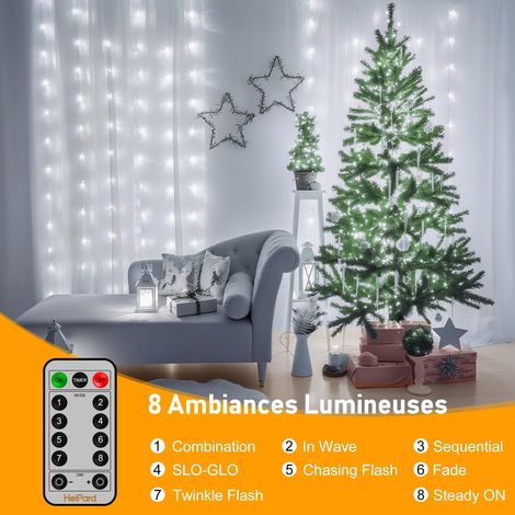 Ghirlanda LED 31V - 300 luci, struttura 3m x 3m con 10 rami da 3m, 8 modalità + memoria, decorazione ideale (1/4)