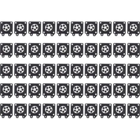 Lot de 50 membranes de carburateur pour tronçonneuse Zama 2500/3800/4500/5200/5800 (1/4)