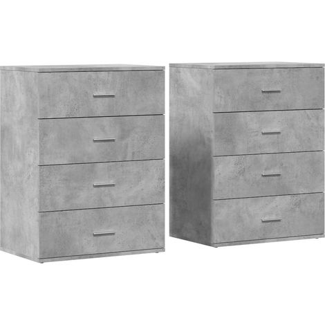 2 Stk. Sideboard/Anrichte/Buffet Betongrau 60x39x80 cm Holzwerkstoff LXWW967819 (1/5)
