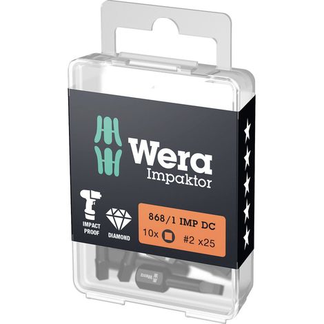 Wera 868/1 IMPAKTOR Diamant-Bit 25 mm Pack 10 Stück