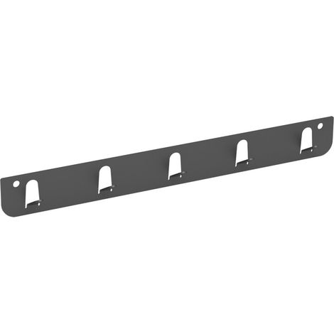 Kesseböhmer K-Line side Türregal, Hakenleiste mit 5 Haken, Wandmontage (350 x 1,5 x 40 mm, anthrazit) von SOTECH (1/4)