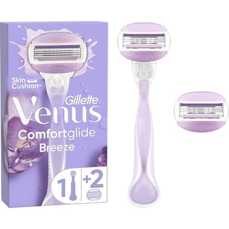 Venus Comfortglide Breeze Rasoir, 1 Manche, 2 Recharges De Lames, À 3 Lames, Rasage En Douceur (1/5)