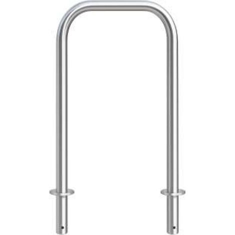 Dissuasore archetto inox rettangolare H 100 cm x L 48 cm da interrare