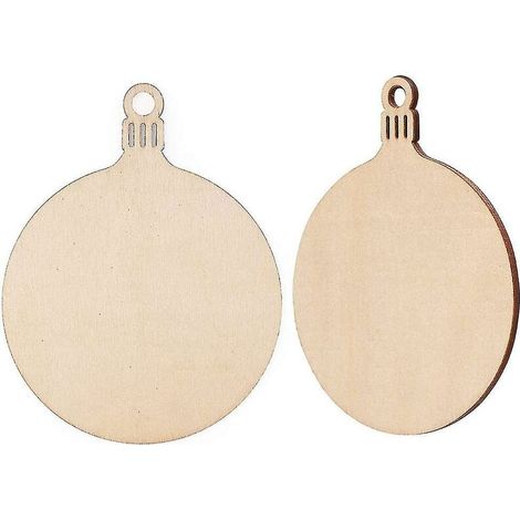 Artisanat décorations de Noël en bois (Jaune) (1/3)