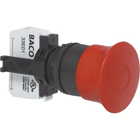 BACO L22DD01A Not-Aus-Schalter Frontring Kunststoff, Schwarz IP69K 1 St. (1/2)