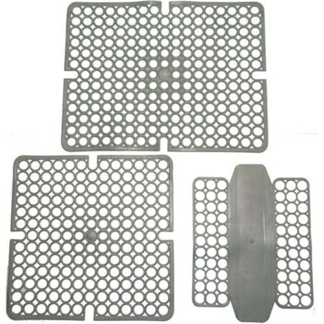 Set 3 Pezzi Tappeti per Lavello Classic Argento Bama