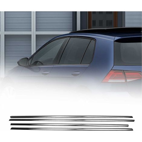 Garniture de Fenêtre pour VW Golf HB 2012-2019 Acier Inox Foncé 4Pcs (1/4)