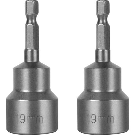 pièces Clé électrique Embout magnétique Douille hexagonale intérieure Embout de tournevis Embout de perceuse électrique manuelle Embout magnétique puissant 19 mm (1/5)