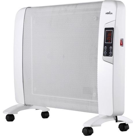 Radiador De Mica Abrigo 2000w 1elemento Blanco C/remoto Temporizador Display Termostato Reg.54x82,5x27cm (1/3)