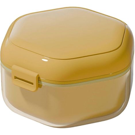 Boîte de nettoyage pour appareil de contention invisible avec trous de ventilation - Étui pour protège-dents à usage quotidien (1/5)