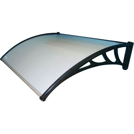 Pensilina in policarbonato da esterno con kit in varie misure - L80xP120 cm. - Vetro trasparente