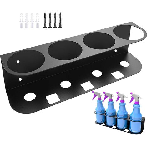 Étagère en métal pour bouteilles pulvérisateurs - Organiseur de bouteilles de peinture - Support mural robuste - Support en acier pour une utilisation universelle dans le garage et à la maison (1/5)