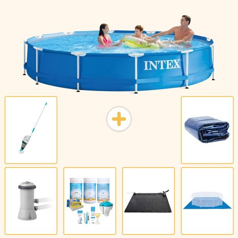 Intex Piscine Tubulaire Ronde - 366x76 cm - 7-pièces S20479