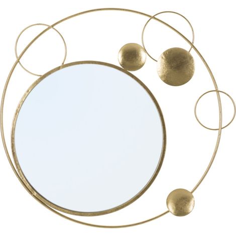 Miroir Mural Design "Planète" 90cm Or (1/5)