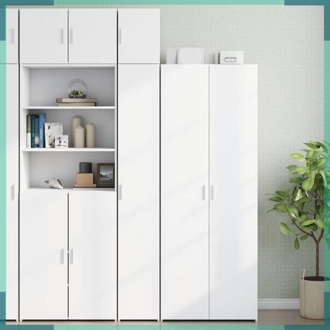 846089 Armoire murale blanc 30x42,5x40 cm bois d'ingénierie (1/5)
