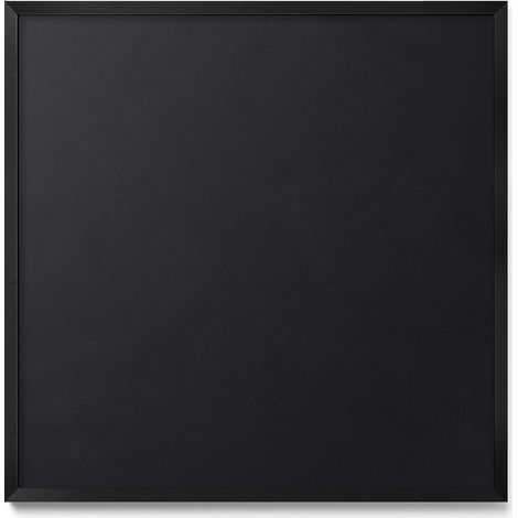Tableau Magnétique en Métal pour Aimants - Motif Couleur noire - Minimaliste - Cadre Noir - 50x50 cm - Tableau Métallique Aimanté