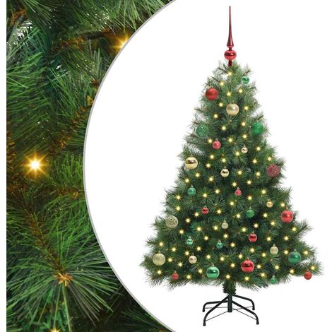 Sapin de Noël,Arbre de Noël artificiel avec 150 LED Vert 150 cm PE et PVC CFW75478 (1/5)