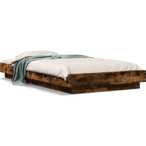 Maison Exclusive - Giroletto con Luci LED Rovere Fumo 90x200 cm Legno Multistrato