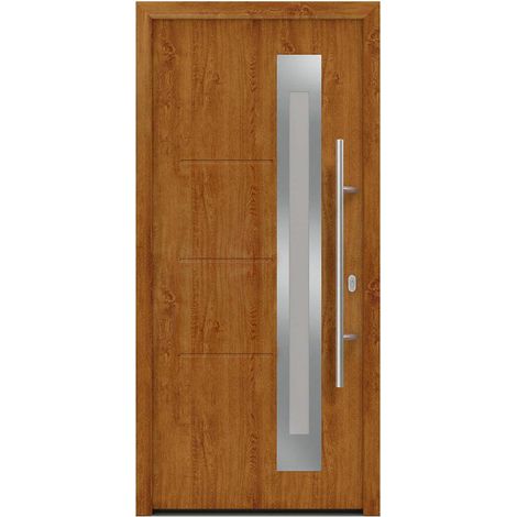 Hörmann Ecostar Haustür "ISOPRO IP 780S", golden oak, 110 x 210 cm (B x H), DIN Rechts