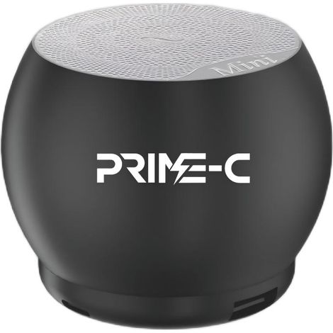 Enceinte Bluetooth en métal, 5 W, autonomie de 3 à 4 heures - Noir
