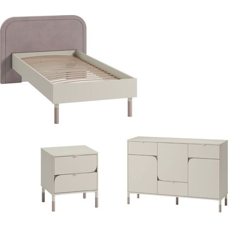 BOBOCHIC - Ensemble lit enfant BOREO avec commode + chevet (1/5)