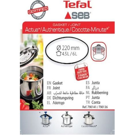SEB – Joint en silicone pour autocuiseur 4.5L/6L – Fermeture hermétique – Préservation des saveurs – Compatible avec Actua et Cocotte Minute