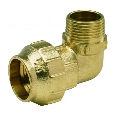 Coude mâle avec écrou externe RACCORDS BRASS - ARCH Dimensions : Ø63mm x 2"