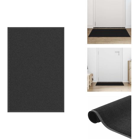 Paillasson noir 60x90 cm - Paillasson - Paillasson De Porte - Paillasson De Bienvenue - Paillasson De Porte Extérieur (1/5)