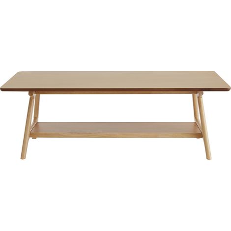 Rechteckiger Couchtisch skandinavisch aus Eichenfurnier B120 cm BAKAR (1/5)