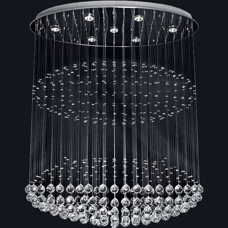 inês deckenleuchte 7xgu10 l.103xb.50xh.50xh.120cm verchromtes glas und vernickeltes blatt