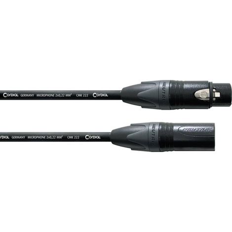 Cordial CPM 3 FM XLR Câble de liaison [1x XLR femelle 3 pôles - 1x XLR mâle 3 pôles] 3 m noir