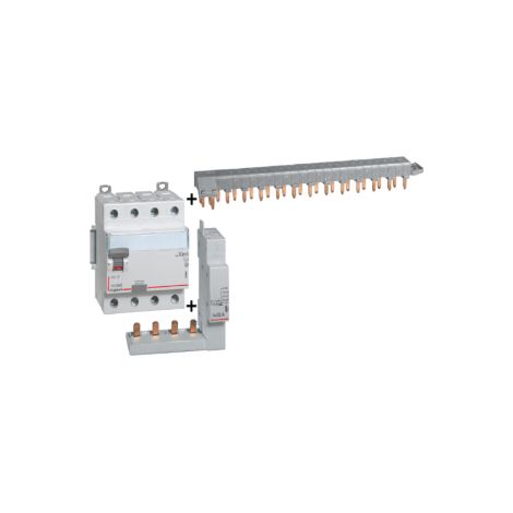 LEGRAND - Interrupteur diffu00e9rentiel DX3-ID 4P 63A - 30mA - AC + module 4P - 411662+406301+405201 (1/5)