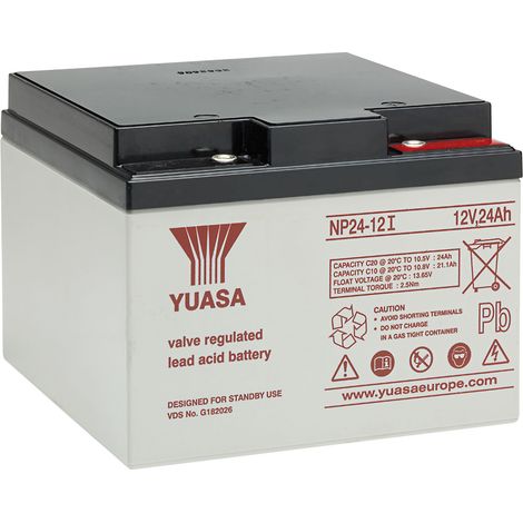 Batterie au plomb YUASA, 12V, 24Ah, filet M5, NP24-12l