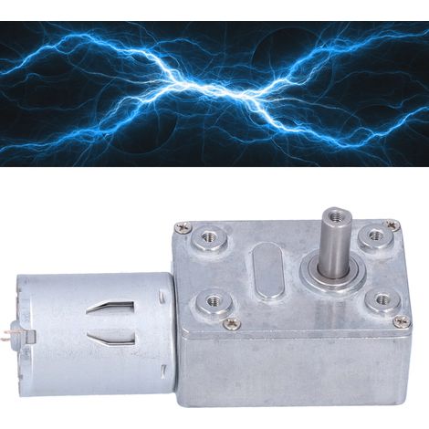 Moteur miniature à courant continu à engrenages, moteur à vis sans fin, moteur basse vitesse, 24 V avec variateur de vitesse, 50 tr/min (1/5)