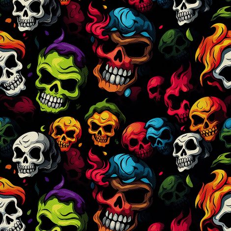 Tela decorativa para exteriores Oxford - Motivo de calavera I DX4430 (1/5)