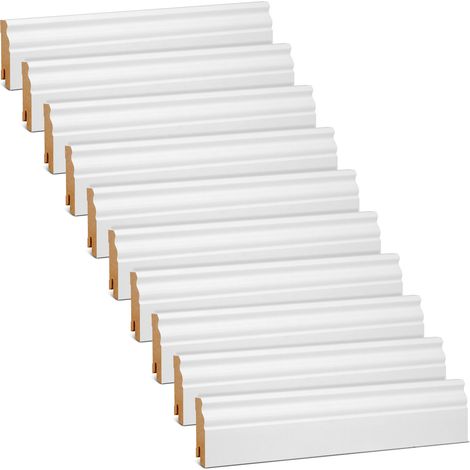 Plinthe MDF blanc RAL9016 profil Hamburger 19x60mm – 24m