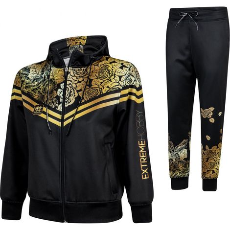 Tuta sportiva da donna rosa - set S nero