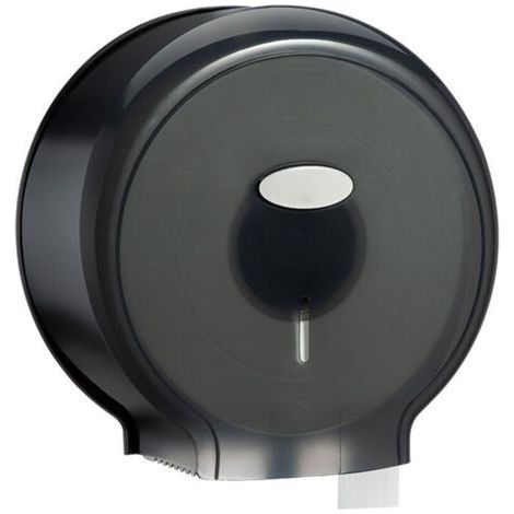 Distributeur de rouleaux de papier toilette géant sans poinon, support mural étanche, support distributeur de mouchoirs en rouleau simple pour salles de bains, noir transparent (1/4)