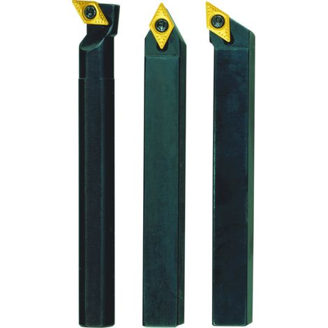 Proxxon Jeu de porte-outils en acier 10 x 10 x 90 avec plaquettes en carbure de tungstène