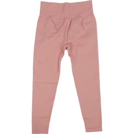 Pantalon de yoga taille haute femme post-partum rose, doux et élastique, gaine ventre et fessier, fitness salle de sport, taille L (1/5)