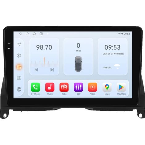 Autoradio, touchscreen, stereo multimediale, compatibile con Mercedes Benz Classe C W204 S204 2007-2010 GPS, QS1 AI AHDC2 (1/2)
