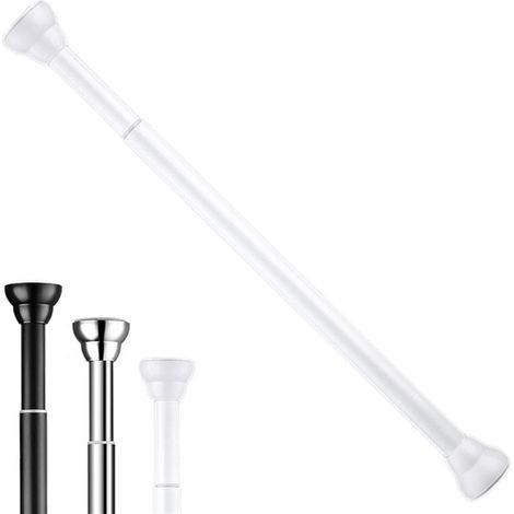 Tringle à rideau en acier inoxydable épaisse et rétractable, adaptée à diverses applications telles que la salle de bain, le balcon, les 155 cm (1/5)