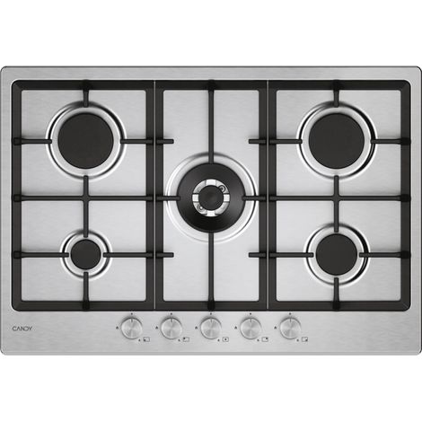 Candy Moderna CHG74WTX piano cottura Acciaio inox Da incasso 74.5 cm Gas 5 Fornelli (1/5)