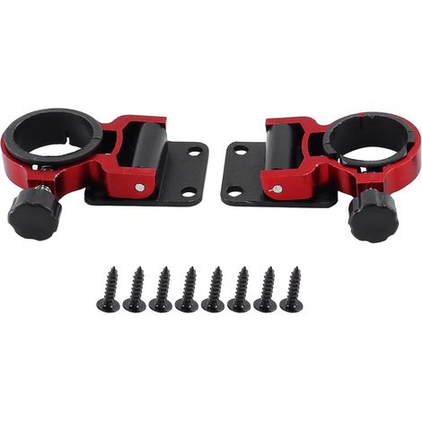 Lot de 2 supports de parasol pliables rouges pour la plage, la terrasse, les boîtes de pêche, utilisation en extérieur (1/5)
