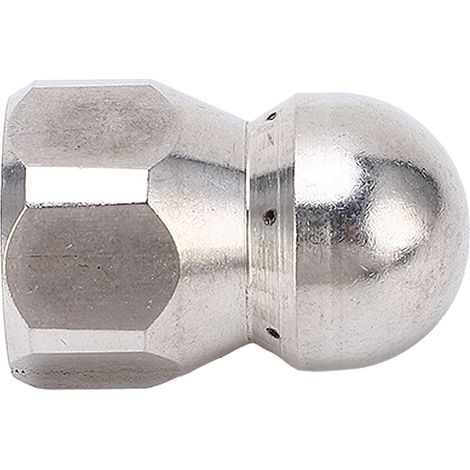 5000 PSI Hochdruckreiniger-Düse, Rohrreinigungsdüse, Edelstahl-Spüldüse, Kugelkopf, vorne 1, hinten 6 Löcher, G3/8 Zoll (1/5)