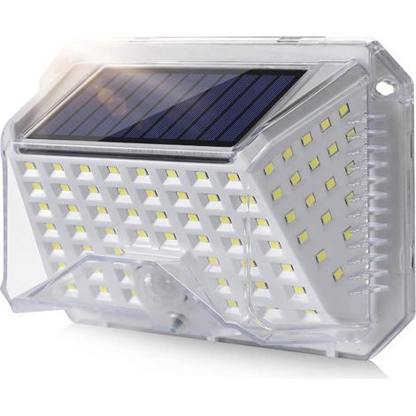Projecteur solaire d'extérieur avec détecteur de mouvement, étanche IP65, applique murale LED, modes d'éclairage solaire-AquaForge (1/5)