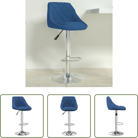 Tabouret de bar - Tabouret de bar Bleu Velours (1/5)