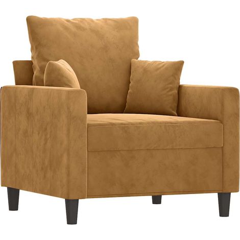Fauteuil relax Fauteuil Marron 60 cm Velours (1/5)