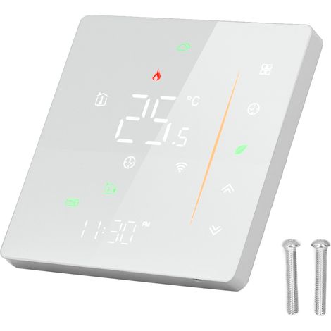 Thermostat intelligent programmable via application mobile WiFi pour chauffage au sol à eau Tuya AC 95-240V Blanc (1/5)